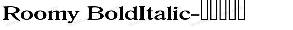Roomy BoldItalic字体转换
